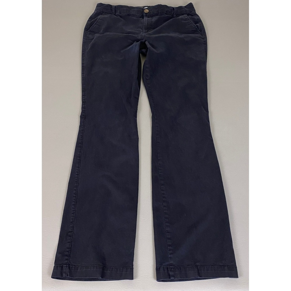 Old Navy Bootcut Pants Women's Size 12 Tall Khaki Navy Blue Stretch *Wear*